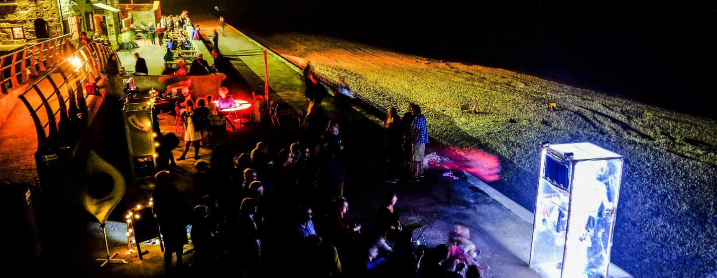 crowd on beach
