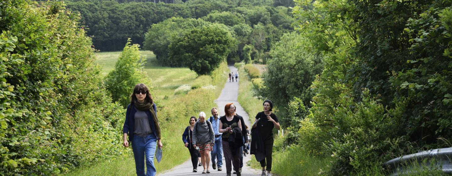 The Walking Reading Group on Care. Photos by Rosie Lonsdale.