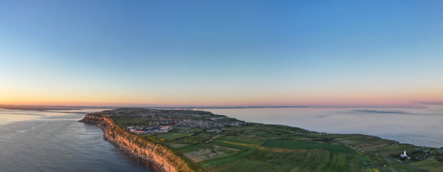 A colour photo of the tip of Portland with sea and sky Photo Chris Hornby