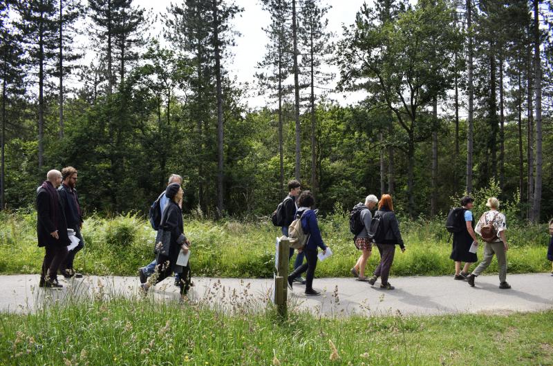 The Walking Reading Group on Care. Photo by Rosie Lonsdale.